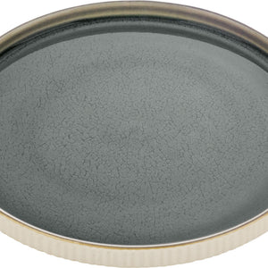 Teller flach Nara rund Relief; 27x2.5 cm (ØxW); szary; okrągły; 6 sztuka / opakowanie