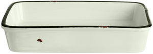miska Liron prostokątna; 400ml, 17.5x12x3.5 cm (DxSxW); biel kremowa/czarny; prostokątny; 2 sztuka / opakowanie