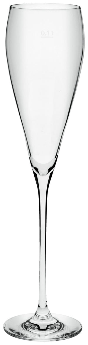 kieliszek do szampana Dilay ze znacznikiem pojemności; 280ml, 6x28 cm (ØxW); transparentny; 0.1 l Füllstrich, 6 sztuka / opakowanie