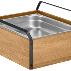 witrynka chłodząca Montana dąb mittel Edelstahl 1/2; Größe GN 1/2