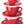 spodek do filiżanki do kawy Joy; 14 cm (Ø); czerwony; okrągły; 6 sztuka / opakowanie