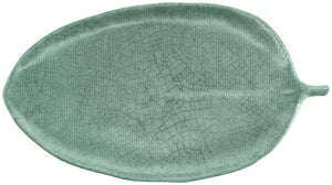 półmisek Tuska; 46x25.4x2.5 cm (DxSxW); zielony/szary; w kształcie liścia; 3 sztuka / opakowanie