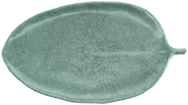 półmisek Tuska; 46x25.4x2.5 cm (DxSxW); zielony/szary; w kształcie liścia; 3 sztuka / opakowanie