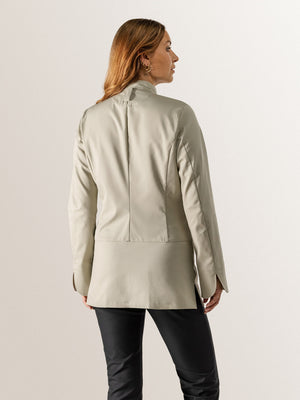 Kochjacke Lynn ; Kleidergröße 4XL; kamiennoszary