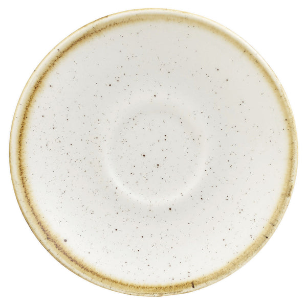 Espresso Untere Stonecast Barley White; 11.8 cm (Ø); biały/brązowy; okrągły; 12 sztuka / opakowanie