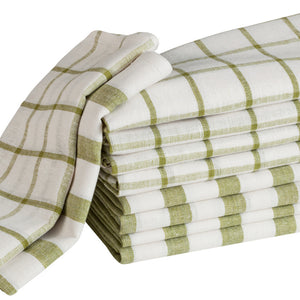 ścierka do naczyń Oland; 50x70 cm (SxD); zielony/biały; prostokątny; 10 sztuka / opakowanie