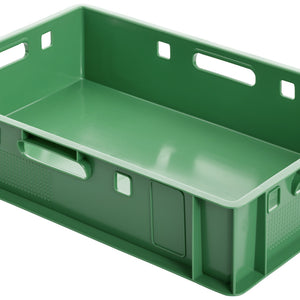 pudełko piętrowalne  Euro zamknięte; 25100ml, 60x40x12 cm (DxSxW); zielony