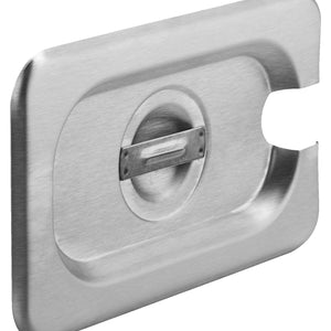 pokrywa GN Profi z wnęką na łyżkę 1/9; Größe GN 1/9, 17.6x10.8 cm (DxS); stal nierdzewna