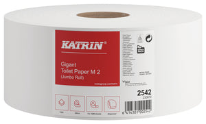 Jumbo Toilettenpapier M 300 2-lagig; 23 cm (S); biały; 6 sztuka / opakowanie