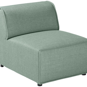 element środkowy Belford tkanina; 71x93x70 cm (SxGxW); siedzisko szaro-błękitny