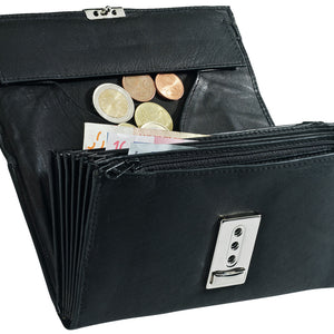 portfel Lacara; 18x9.5 cm (DxS); czarny; prostokątny