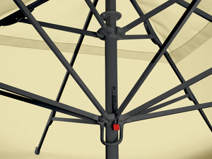 parasol profesjonalny duży Esparto stelaż antracyt; 350x350x370 cm (DxSxW); ecru; kwadrat