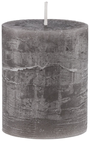 świeca rustykalna Garland (6.8x8 cm); 6.8x8 cm (ØxW); szary; okrągły; 6 sztuka / opakowanie