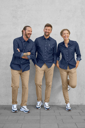 Jeansbluse Ryan; Kleidergröße 34; ciemny niebieski