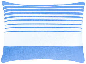 Kissenbezug Memphis Seersucker; 60x80 cm (DxS); niebieski/biały; 2 sztuka / opakowanie