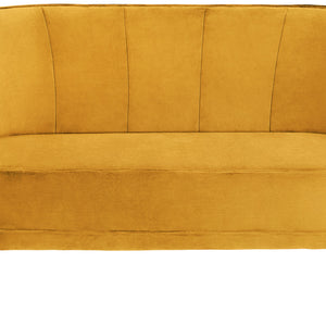sofa 2-osobowa Garbo; 150x75x84 cm (SxGxW); siedzisko złoto, stelaż czarny