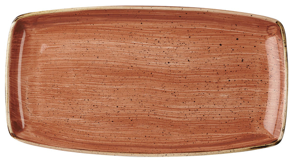 Oblong Platte Stonecast Orange; 29.5x15 cm (DxS); pomarańczowy/brązowy; prostokątny; 12 sztuka / opakowanie