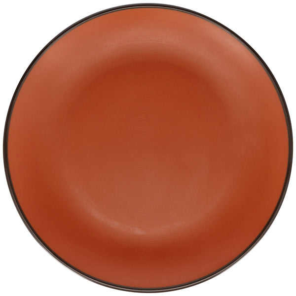 talerz płaski Levana; 26.5 cm (Ø); terakota/czarny; okrągły; 6 sztuka / opakowanie