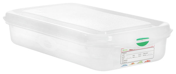 pojemnik GN z tworzywa sztucznego Dena 44986; Größe GN 1/3, 2500ml, 32.5x17.6x6.5 cm (DxSxG); transparentny; 6 sztuka / opakowanie