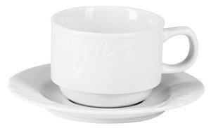 spodek do filiżanki do cappuccino Swing; 15 cm (Ø); biały; okrągły; 6 sztuka / opakowanie