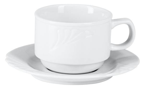 filiżanka do cappuccino Swing; 200ml, 8.5x7 cm (ØxW); biały; okrągły; 6 sztuka / opakowanie