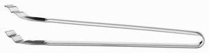 Grillzange gebogen; 33.9x5x6 cm (DxSxW); srebro