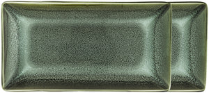 półmisek Nano; 31x16.5x3.2 cm (DxSxW); zielony; prostokątny; 2 sztuka / opakowanie
