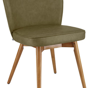 Stuhl Lian Kunstleder; 42x44x86 cm (SxGxW); siedzisko oliwka