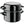 garnek do małży; 3800ml, 20x13 cm (ØxW); czarny; okrągły