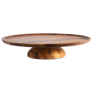 patera ACACIA MINI; 38.5x8 cm (ØxW); akacja brąz; okrągły