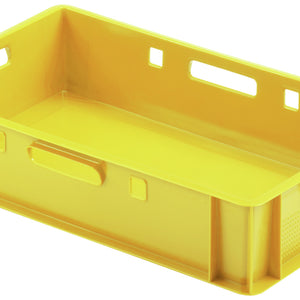 pudełko piętrowalne  Euro zamknięte; 25100ml, 60x40x12 cm (DxSxW); żółty