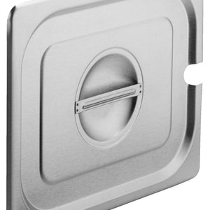 pokrywa GN Profi z wnęką na łyżkę 1/2; Größe GN 1/2, 32.7x26.5 cm (DxS); stal nierdzewna
