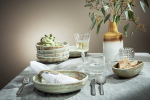 talerz głęboki Taoqi; 1200ml, 24x5 cm (ØxW); brązowy/szary; okrągły; 2 sztuka / opakowanie