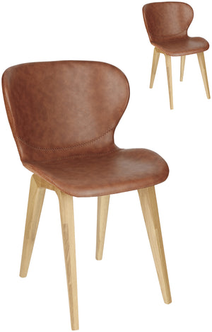 Schalenstuhl Dakota; 50x53x82 cm (SxGxW); siedzisko koniak