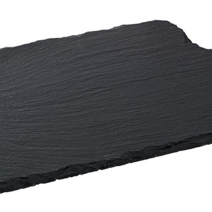taca z łupka naturalnego Patara kwadratowa z uchwytem; 27x20x0.5 cm (DxSxW); czarny; prostokątny