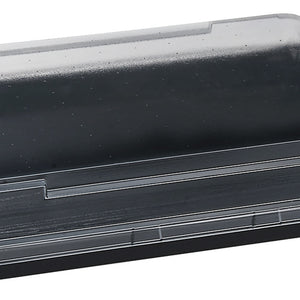 pudełko na sushi z PET; 26.2x19.5x4.3 cm (DxSxW); czarny; prostokątny; 200 sztuka / opakowanie