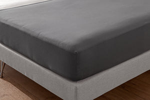 prześcieradło z gumką Bio-Baumwolle; 180-200x190-200 cm (SxD); antracyt