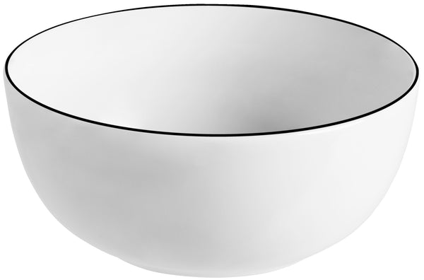 miska Bellino; 470ml, 13x5.7 cm (ØxW); biały/czarny; okrągły; 6 sztuka / opakowanie