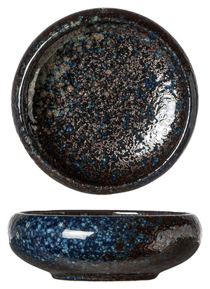 miska Black yoru; 100ml, 9.5x3 cm (ØxW); czarny/niebieski; 12 sztuka / opakowanie