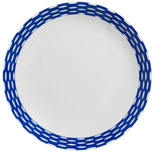 talerz głęboki Mixor ze wzorem; 600ml, 20x3.8 cm (ØxW); biały/niebieski; okrągły; 6 sztuka / opakowanie