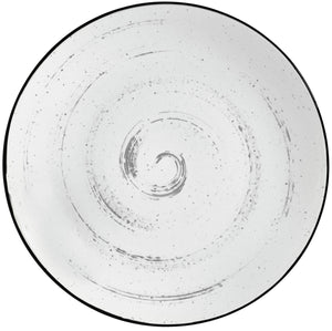talerz płaski Fungio; 21.5 cm (Ø); biały/czarny; okrągły; 6 sztuka / opakowanie