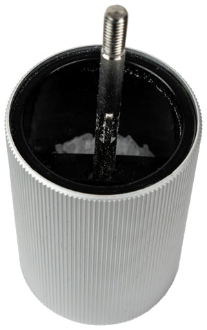 młynek do soli Line; 12 cm (W); srebro/naturalny