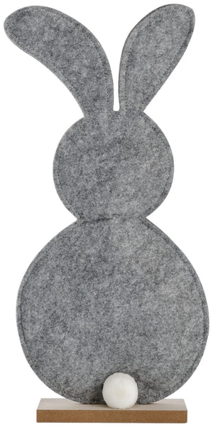 stojak z zajączkiem wielkanocnym	 Aldo; 18x4.8x39 cm (DxSxW); szary/brązowy