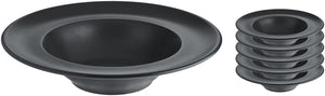 talerz do makaronów Masca; 500ml, 26.5x5.5 cm (ØxW); czarny; okrągły; 6 sztuka / opakowanie