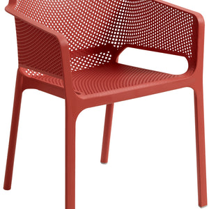 krzesło Net z podłokietnikami; 60.5x58.5x80 cm (SxGxW); marsala; 4 sztuka / opakowanie