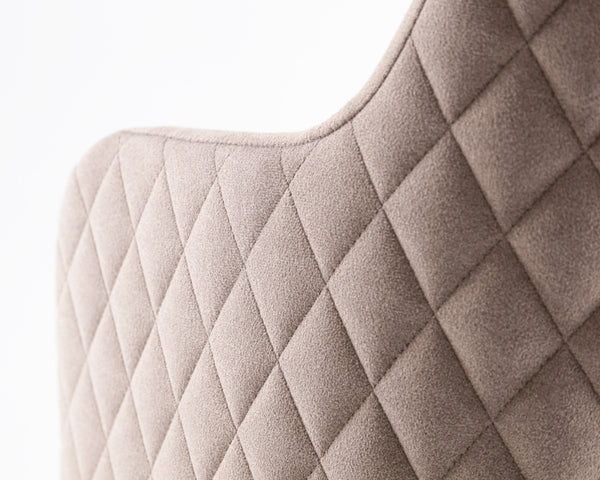 Drehstuhl Twist Samt; 46x47x85 cm (SxGxW); siedzisko szary