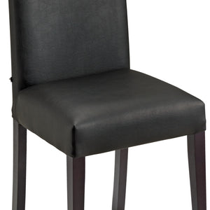 krzesło Elegance sztuczna skóra; 46.5x51x95.5 cm (SxGxW); siedzisko czarny, stelaż wenge; 2 sztuka / opakowanie