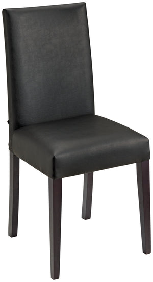 krzesło Elegance sztuczna skóra; 46.5x51x95.5 cm (SxGxW); siedzisko czarny, stelaż wenge; 2 sztuka / opakowanie