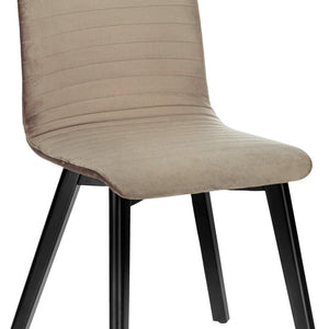 krzesło Charlie; 43x57x89 cm (SxGxW); siedzisko taupe, stelaż czarny; 2 sztuka / opakowanie