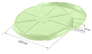 pizza box wielokrotnego użytku Yari Neo; 35.8x4.9 cm (ØxW); zielony; okrągły; 10 sztuka / opakowanie
